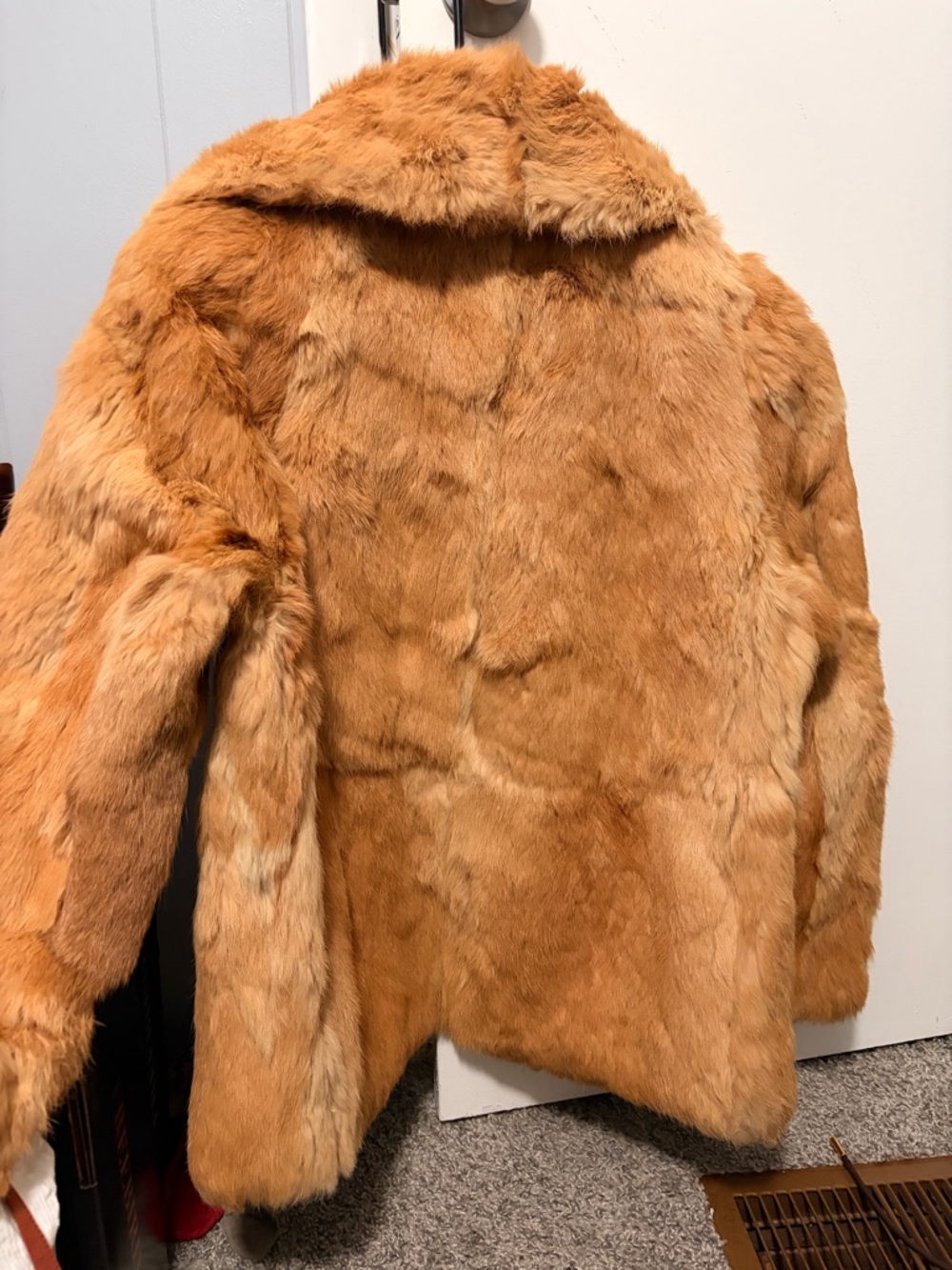 Plush 100% Rabbit fur coat